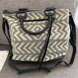 Cleobella Zahra Zig Zag Crossbody Purse Blue